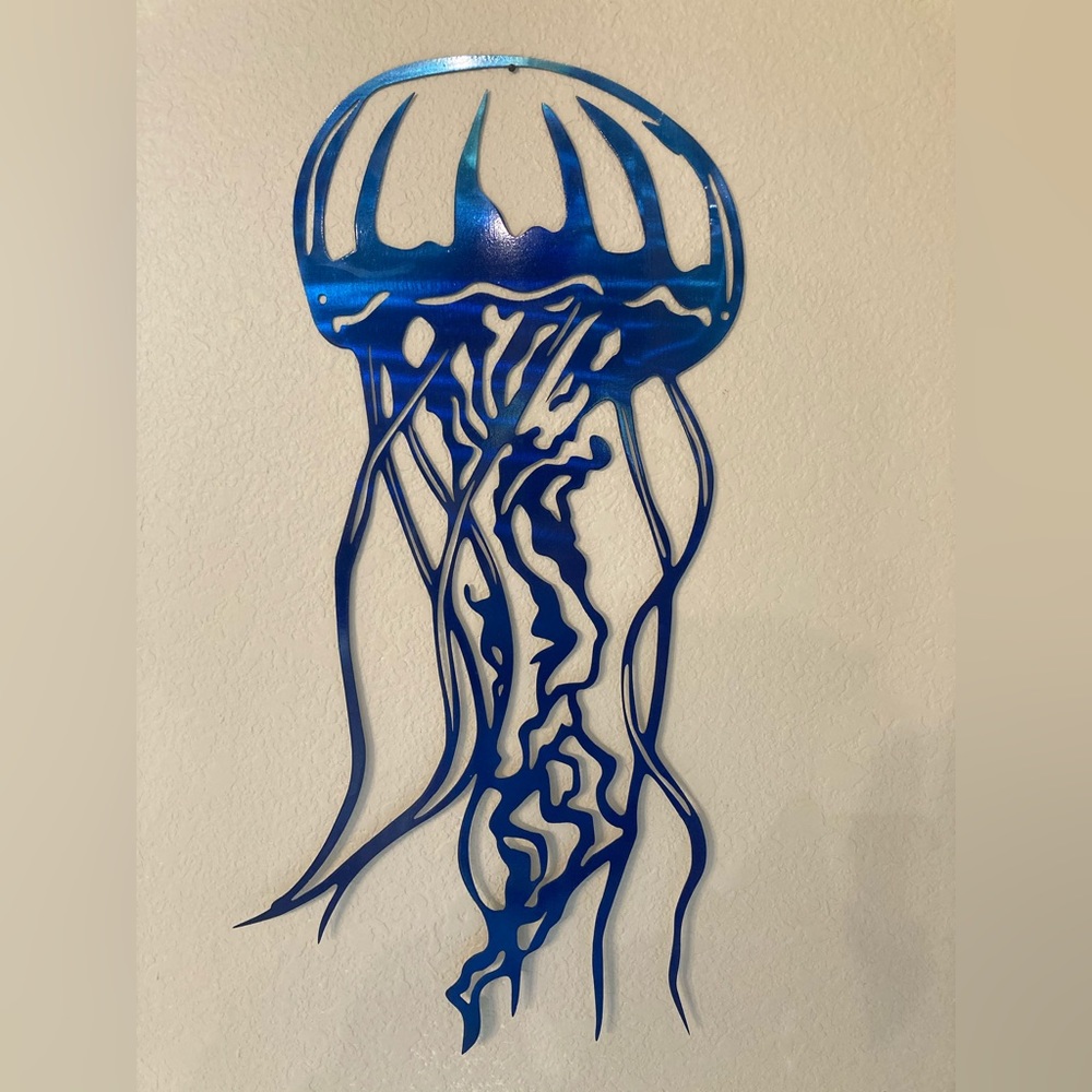 Metal Wall Art Jellyfish 20”
